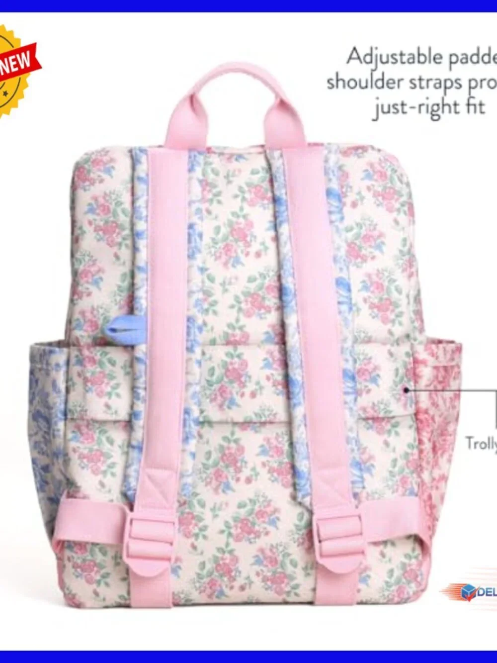 Kids Backpack with Trolley Sleeve, Padded Straps, School Ready